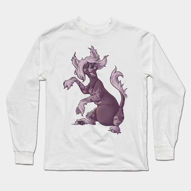 Chinese Crested Love Long Sleeve T-Shirt by TaksArt